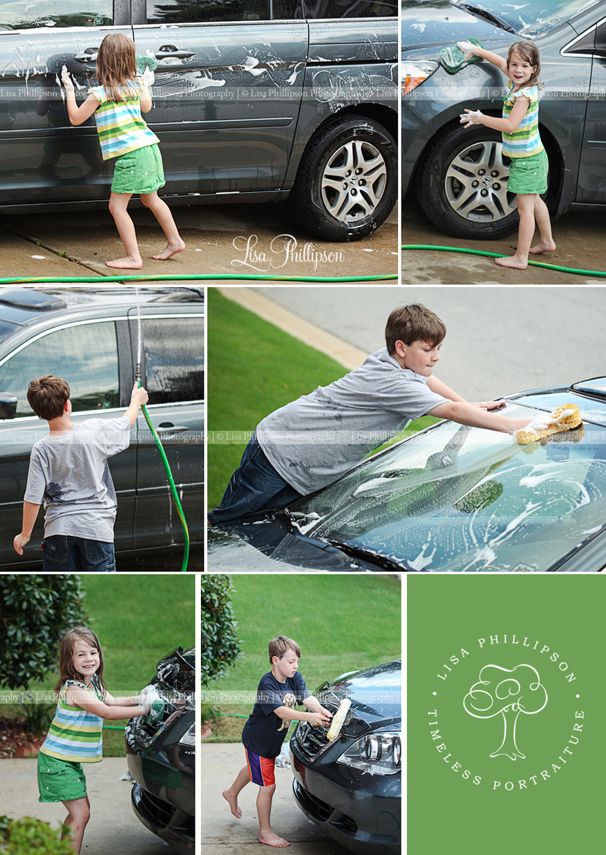 summer pictures child photographer atlanta car wash