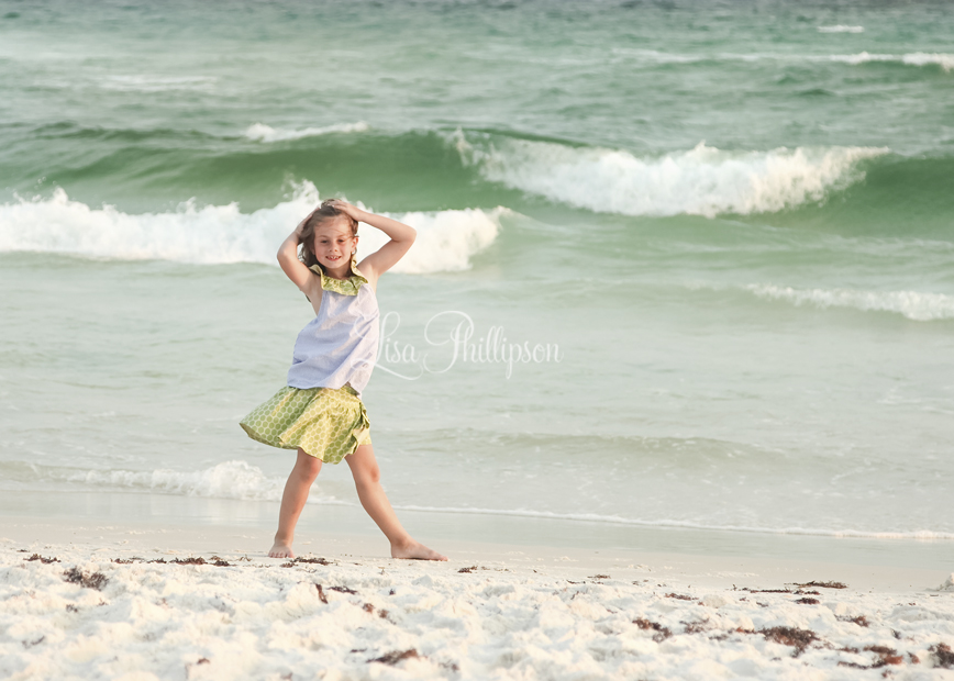 destin emerald green water girl beach